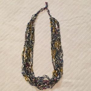 Blue-toned Woven Necklace